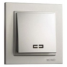 Выключатель одноклавишный с подсветкой mono electric despina 102-212125-101